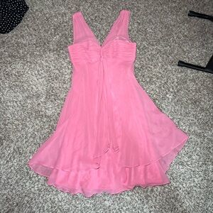 Donna Ricco Pink Chiffon Satin Dress